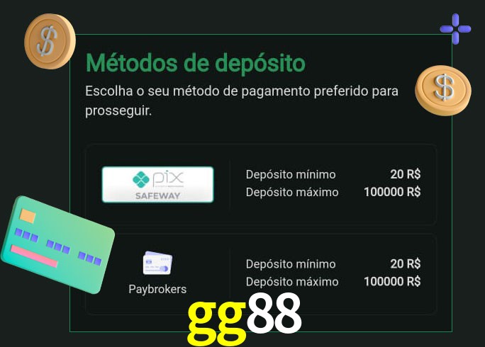 O cassino gg88 oferece uma grande variedade de métodos de pagamento