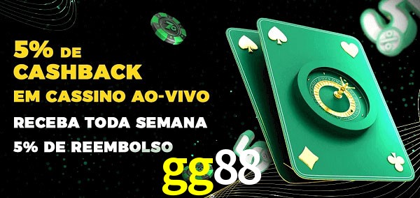 Promoções do cassino ao Vivo gg88